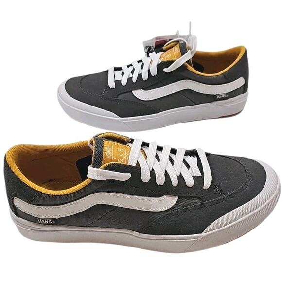VANS ~Men's 7; Woman 8.5~ Berle Pro Pewter Gray Grey / Mango Mojito White NEW. - Picture 9 of 16